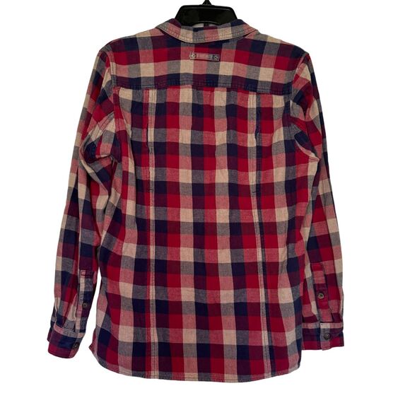 DULUTH TRADING CO woman's size medium M 100% cotton plaid flannel top shirt - Picture 12 of 12
